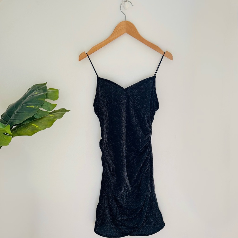 SHEIN | Black Sparkly Spaghetti Strap Dress Size Medium